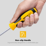 CREMAX Magnetic Screwdriver, Cushion Grip 5 Phillips and 5 Flat Head Tips Screwdriver Set