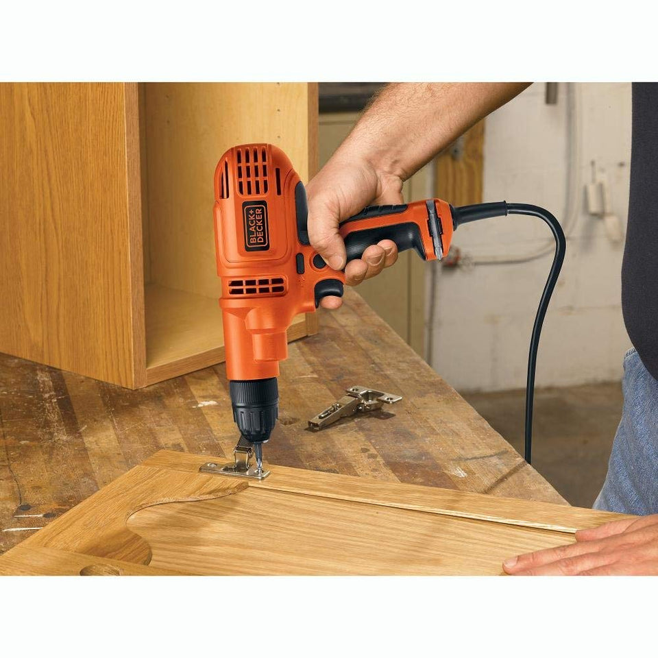 BLACK+DECKER Corded Drill, 5.2-Amp, 3/8-Inch (DR260C)