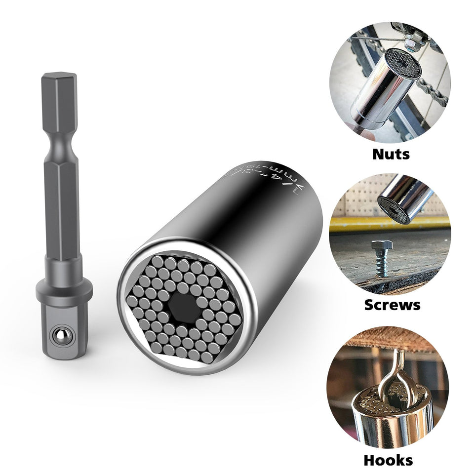 Universal Socket,Kusonkey Professional 7mm-19mm Universal Sockets Tools Gifts Best Father's Day Gift for Men, DIY Handyman, Father/Dad, Husband, Boyfriend, Him, Women