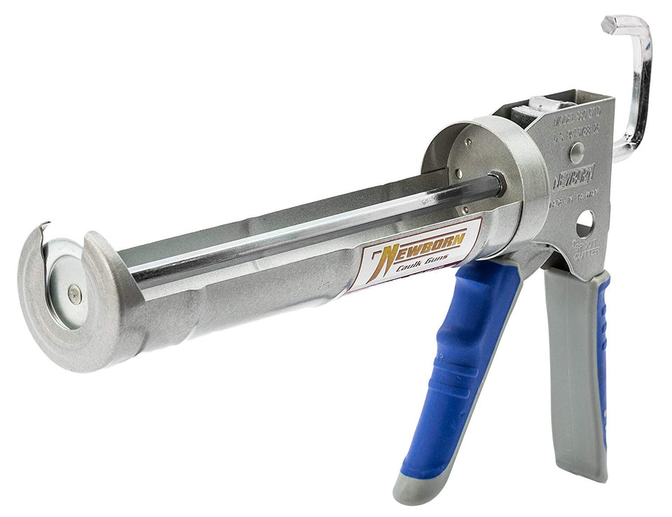 Newborn 930-GTD Drip-Free Smooth Hex Rod Cradle Caulking Gun with Gator Trigger Comfort Grip, 1/10 Gallon Cartridge, 10:1 Thrust Ratio