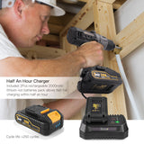 Drill Driver, 20V Cordless Drill 2x2000mAh Batteries, 30Min Fast Charger 4.0A, 29pcs Accessories, 24+1 Torque Setting, 2-Variable Speed Max Torque 530 In-lbs, 1/2" Metal Keyless Chuck