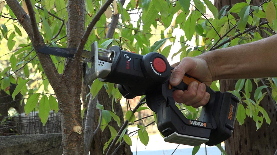 WORX WX550L 20V AXIS 2-in-1 Reciprocating Saw and Jigsaw with Orbital Mode, Variable Speed and Tool-Free Blade Change