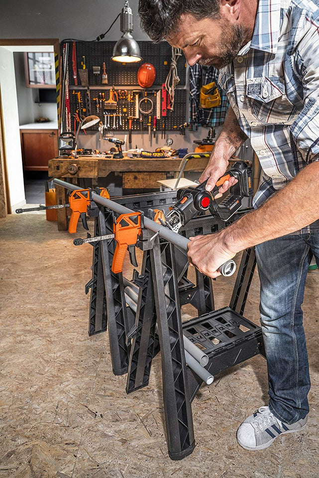 WORX WX550L 20V AXIS 2-in-1 Reciprocating Saw and Jigsaw with Orbital Mode, Variable Speed and Tool-Free Blade Change